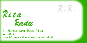 rita radu business card